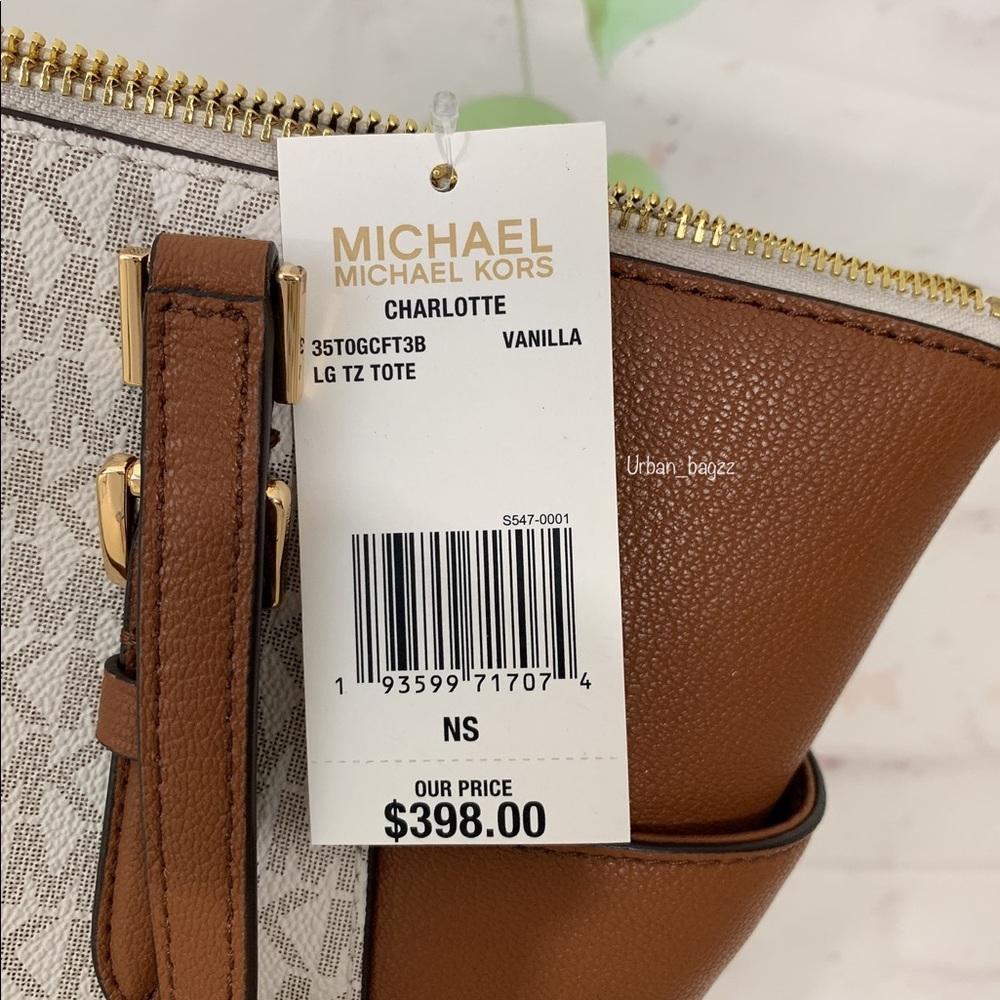 Michael Kors Charlotte Large Top Zip Tote - Picture 10 of 11